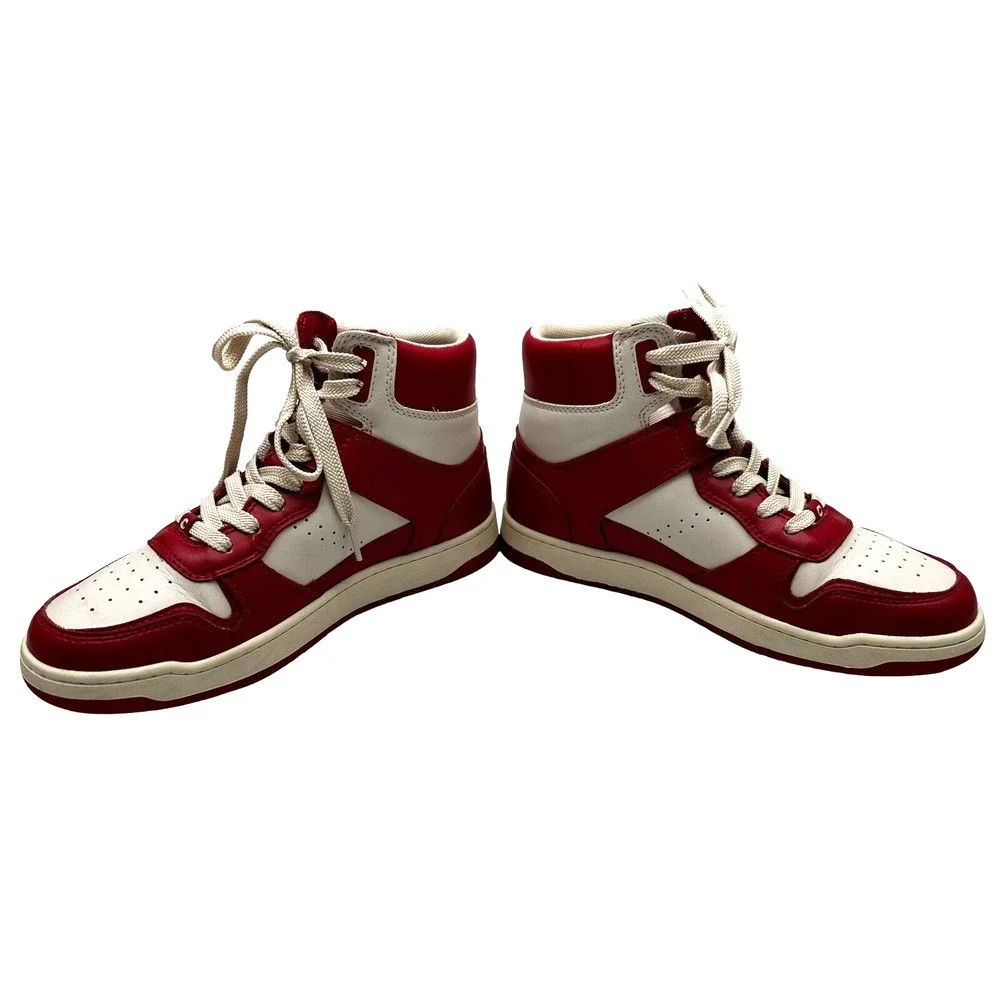 Coach Women's High Top Sport Red /Chalk‎ Sneakers / Size 7B / CG624 / Pre-owned